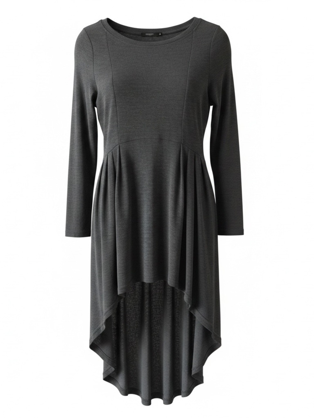 Reborn Dark Gray High-Low Long Sleeve Tunic/Dress